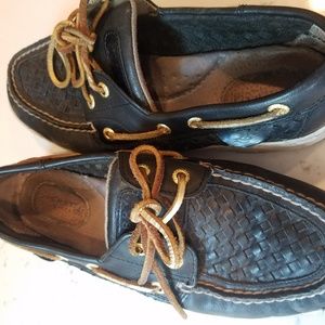 {Sperry} Cross Stitch Leather Topsider Boat Shoes